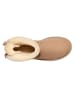 UGG Skórzane botki "Mini Bailey Bow II" w kolorze beżowym