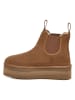 UGG Lammfell-Chelsea-Boots "W Neumel Platform Chelsea" in Hellbraun