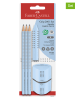 Faber-Castell 4-delige schrijfset "Set Grip 2001" lichtblauw
