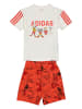 adidas 2tlg. Outfit in Rot/ Weiß