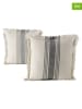 Boltze 2er-Set: Kissen "Kaista" in Weiß - (L)45 x (B)45 cm