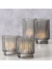 Boltze 2er-Set: Windlichter ''Buna'' in Grau