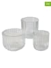 Boltze 3-delige set: windlichten "Sikel" wit