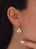 Luja Bijoux Vergold. Ohrringe mit Zirkonia und Perlmutt