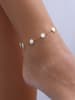 Luja Bijoux Vergulde enkelketting met sierparels