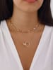 Luja Bijoux Pozłacany naszyjnik z perłami syntetycznymi