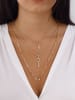 Luja Bijoux Vergulde ketting met zirkonia