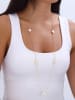 Luja Bijoux Vergulde ketting met parelmoersierelementenen