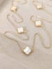 Luja Bijoux Vergulde ketting met parelmoersierelementenen