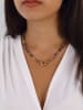 Luja Bijoux Vergulde ketting met kristallen en sierelementen