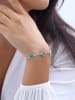 Luja Bijoux Vergold. Armband mit Katzenaugen-Edelsteinen
