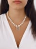 Luja Bijoux Pozłacany naszyjnik "Flower of Life" z cyrkoniami i masą perłową