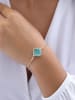 Luja Bijoux Vergold. Armband mit Zirkonia und Katzenaugen-Edelstein