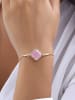 Luja Bijoux Vergulde armband met zirkonia en aqualiet