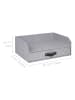 BigsoBox Dokumenten-Ablage "Walter" in Hellgrau - (B)33 x (H)13 x (T)25,5 cm