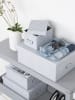 BigsoBox Sorteerbox "Katrin" lichtgrijs - (B)34,5 x (H)18,5 x (D)45 cm