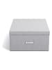 BigsoBox Sorteerbox "Katrin" lichtgrijs - (B)34,5 x (H)18,5 x (D)45 cm