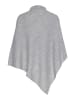 Pieces Poncho "Fortuna" lichtgrijs