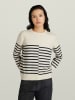 G-Star Wollpullover in Creme/ Schwarz