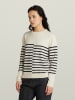 G-Star Wollpullover in Creme/ Schwarz