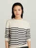 G-Star Wollpullover in Creme/ Schwarz