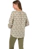 Heine Bluse in Grün/ Creme