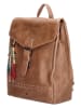 micmacbags Leren rugzak "Friendship" lichtbruin - (B)25 x (H)32 x (D)12 cm