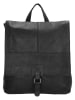 HIDE & STITCHES Leder-Rucksack "Paint Rock" in Schwarz - (B)33 x (H)34 x (T)9 cm
