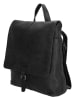 HIDE & STITCHES Leder-Rucksack "Paint Rock" in Schwarz - (B)33 x (H)34 x (T)9 cm