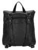 HIDE & STITCHES Leder-Rucksack "Paint Rock" in Schwarz - (B)33 x (H)34 x (T)9 cm