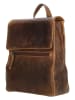 micmacbags Leder-Rucksack "Next Navajo" in Braun - (B)23 x (H)26 x (T)9 cm