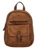HIDE & STITCHES Leren rugzak "Paint Rock" lichtbruin - (B)20 x (H)26 x (D)9 cm