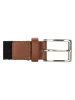 HIDE & STITCHES Riem "Santa Fe" zwart/lichtbruin - (L)100 cm