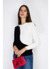 William de Faye Pullover in Schwarz/ Weiß