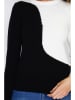 William de Faye Pullover in Schwarz/ Weiß