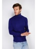 William de Faye Rollkragenpullover in Blau