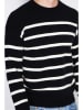 William de Faye Pullover in Schwarz/ Weiß
