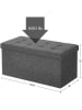 Songmics Aufbewahrungsbank in Grau  - (B)76 x (H)38 x (T)38 cm