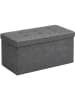 Songmics Aufbewahrungsbank in Grau  - (B)76 x (H)38 x (T)38 cm