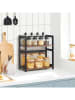 Songmics Schreibtisch-Regal in Braun/ Schwarz - (B)42 x (H)43 x (T)18 cm