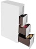 Songmics Staande kast wit - (B)45 x (H)83 x (D)17 cm