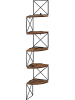 Songmics Hoekkast bruin/zwart - (B)20 x (H)127,5 x (D)20 cm