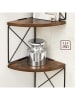 Songmics Eckenregal in Braun/ Schwarz - (B)20 x (H)127,5 x (T)20 cm