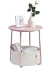 Songmics Bijzettafel wit/roze - (H)50 x Ø 45 cm