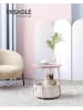 Songmics Bijzettafel wit/roze - (H)50 x Ø 45 cm