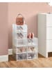 Songmics 8er-Set: Schuhboxen in Transparent - (B)22,5 x (H)13,5 x (T)30 cm