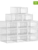 Songmics 12-delige set: schoenenboxen transparant - (B)22,5 x (H)13,5 x (D)30 cm