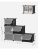 SONGMICS Szafka w kolorze czarnym na buty - 83 x 94 x 32 cm