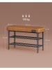 SONGMICS Schoenenbank lichtbruin/zwart - (B)80 x (H)50 x (D)30 cm