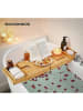 SONGMICS Badewannentablett in Hellbraun - (B)109 x (H)4,5 x (T)23 cm